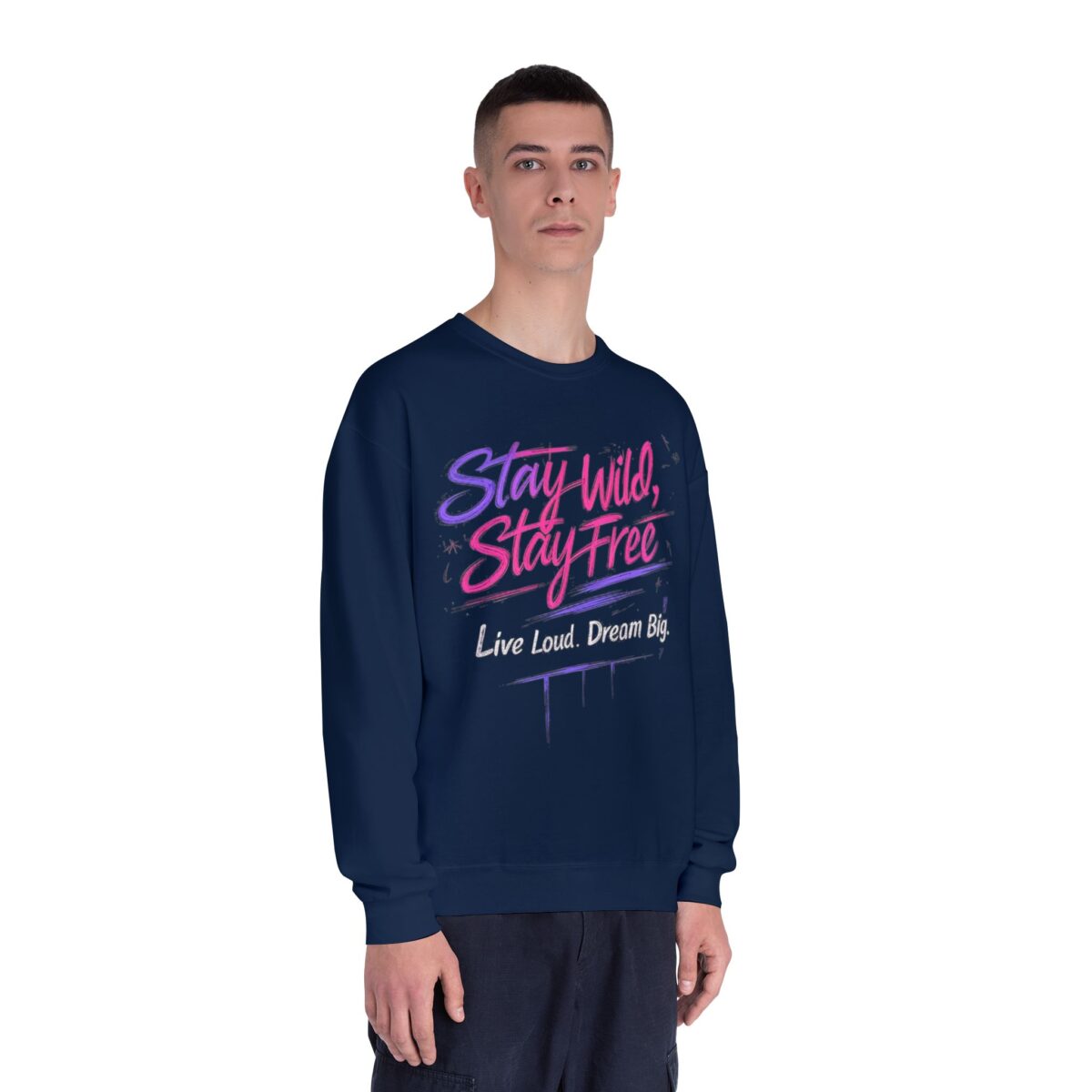 Stay wild Stay free Unisex NuBlend® Crewneck Sweatshirt - Image 15