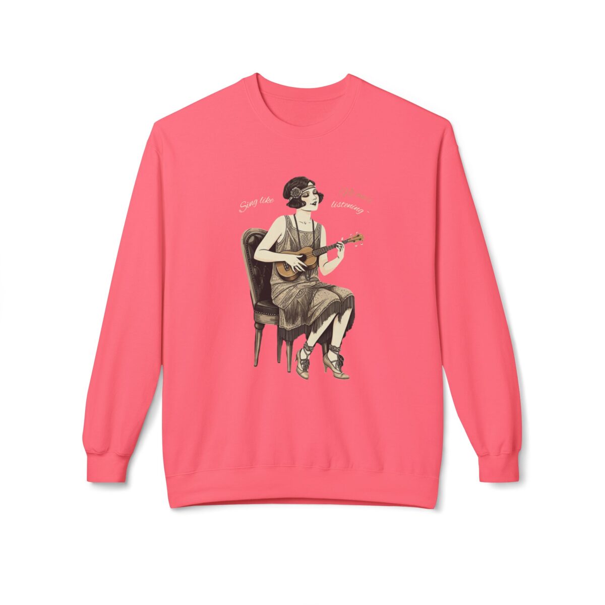 Sing like no one's listening Unisex Midweight Softstyle Fleece Crewneck Sweatshirt - Image 29
