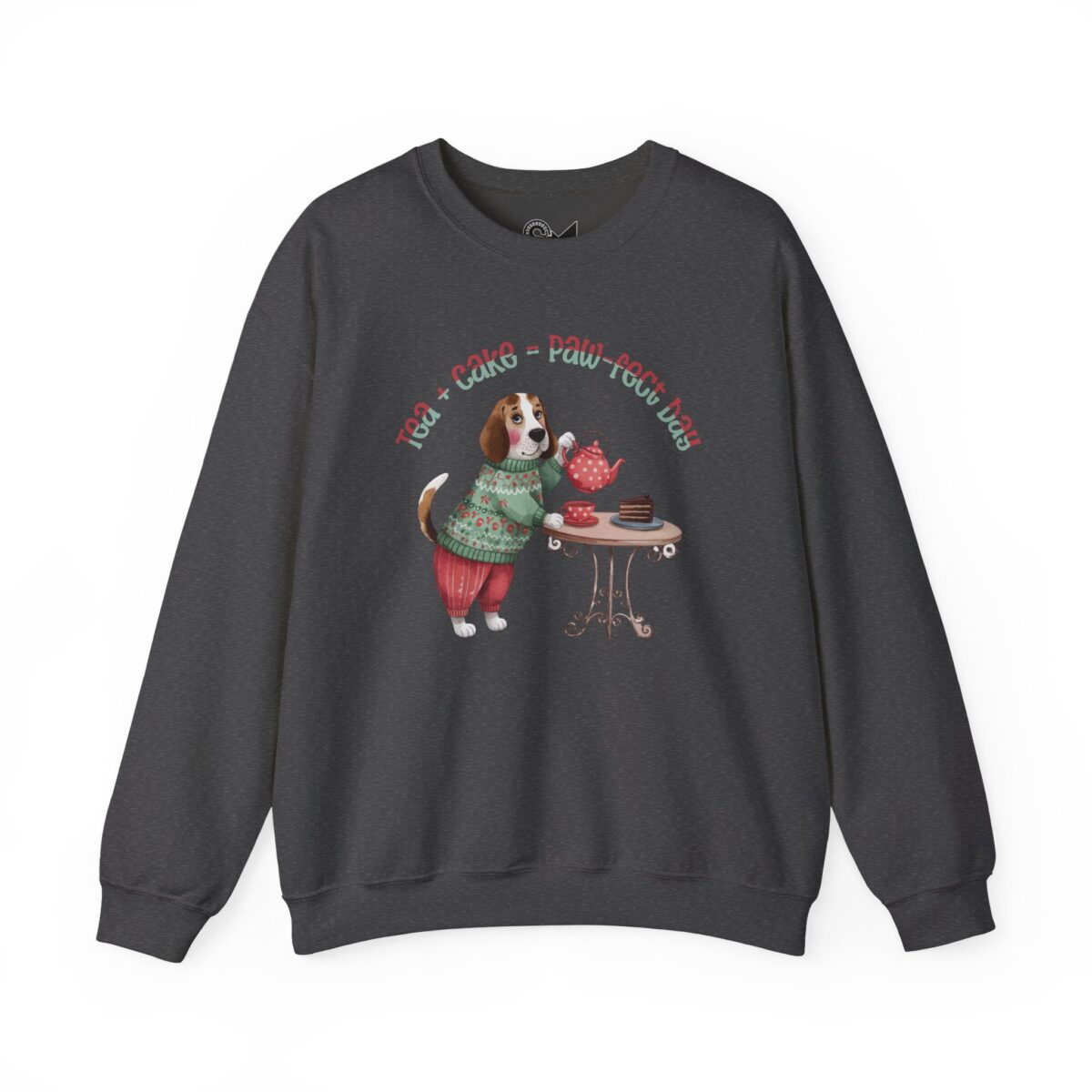 Tea + Cake = Paw-fect Day Unisex Heavy Blend™ Crewneck Sweatshirt - Image 17