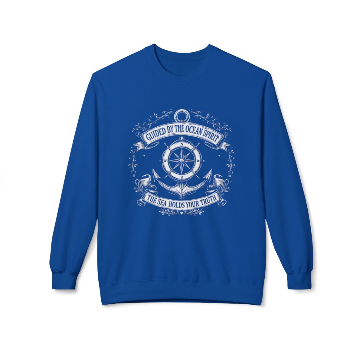 GUIDED BY THE OCEAN SPIRIT Unisex Midweight Softstyle Fleece Crewneck Sweatshirt - Image 25