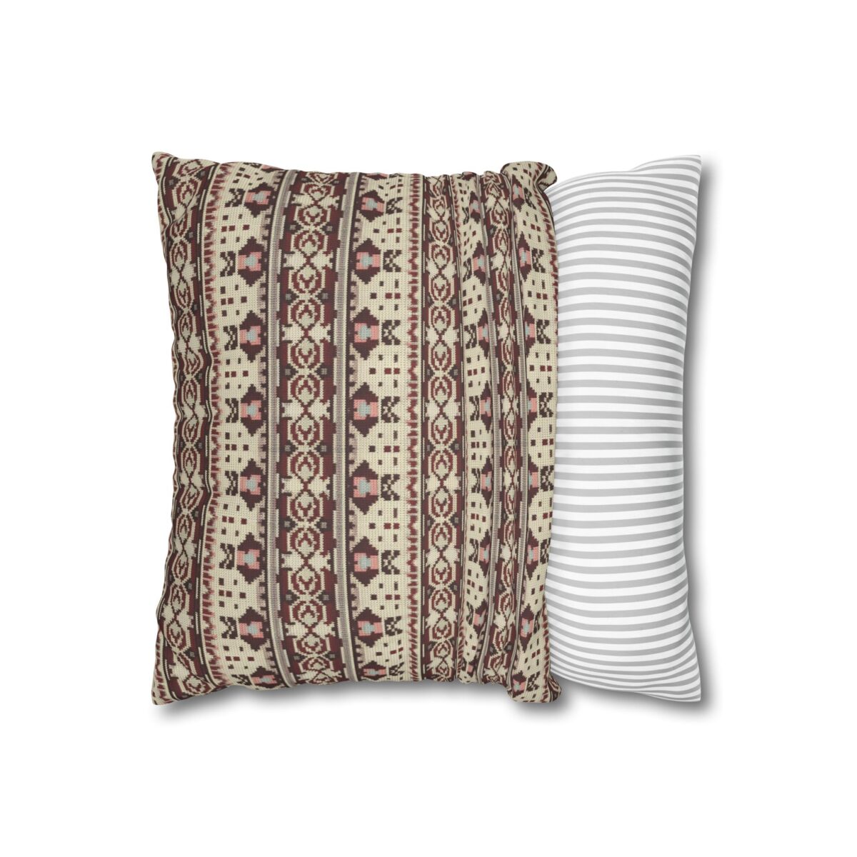 Vintage Cozy Faux Suede Square Pillowcase - Image 2