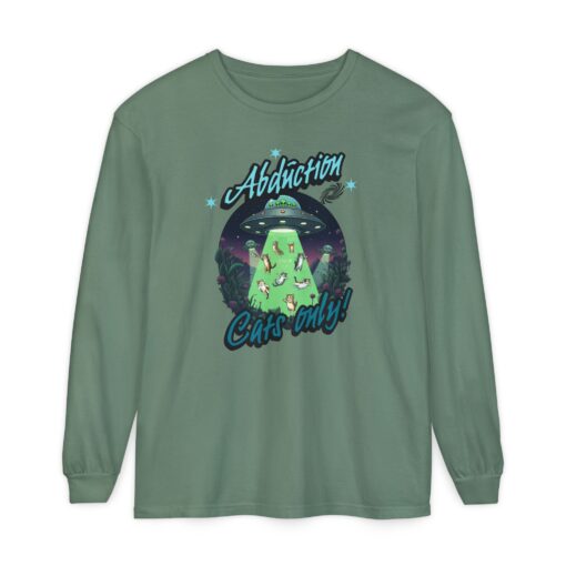 Abduction cats only! Unisex Garment-dyed Long Sleeve T-Shirt - Image 41