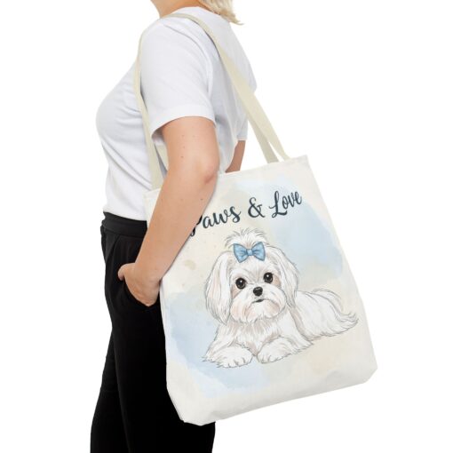 Paws & Love Dog Tote Bag - Cute Pet Lover's Carryall - Image 24