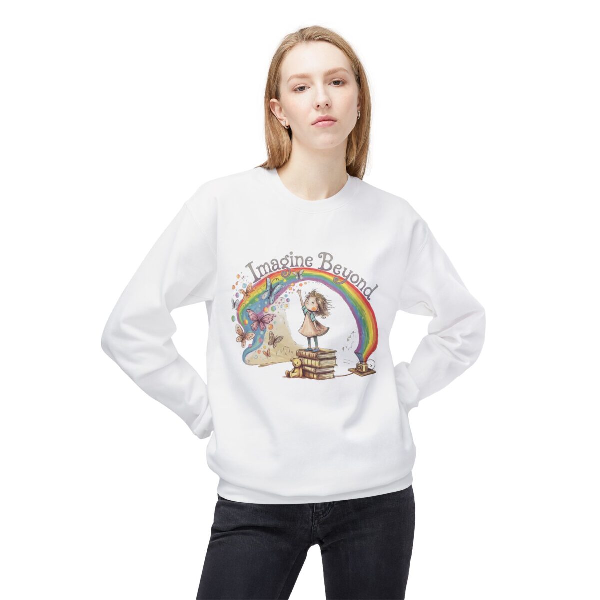 Imagine beyond Unisex Midweight Softstyle Fleece Crewneck Sweatshirt - Image 3