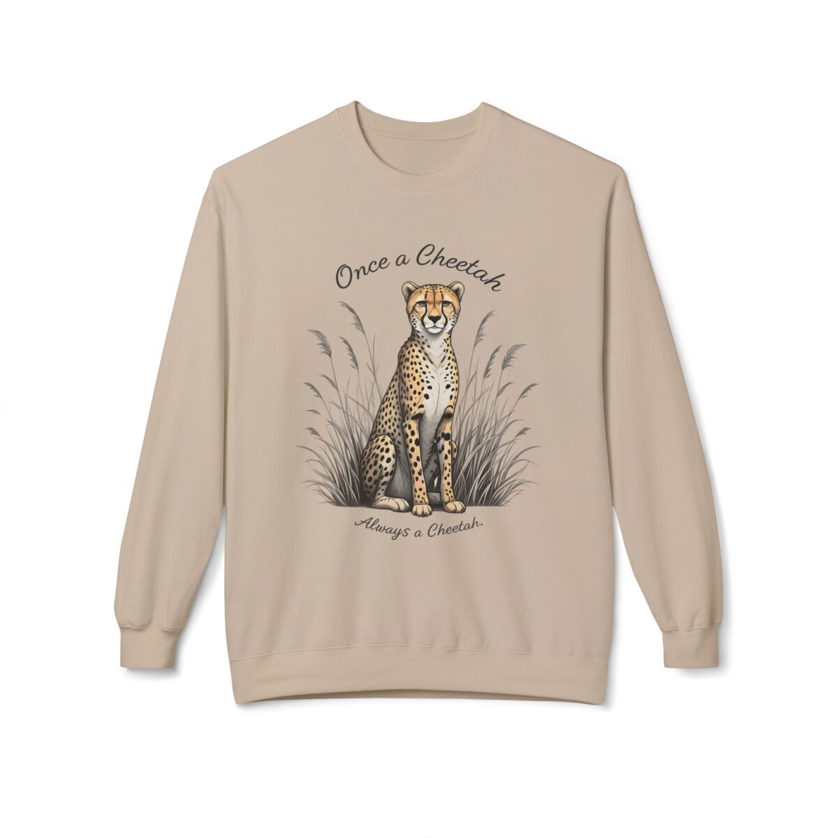 Always a cheetah Unisex Midweight Softstyle Fleece Crewneck Sweatshirt - Image 5