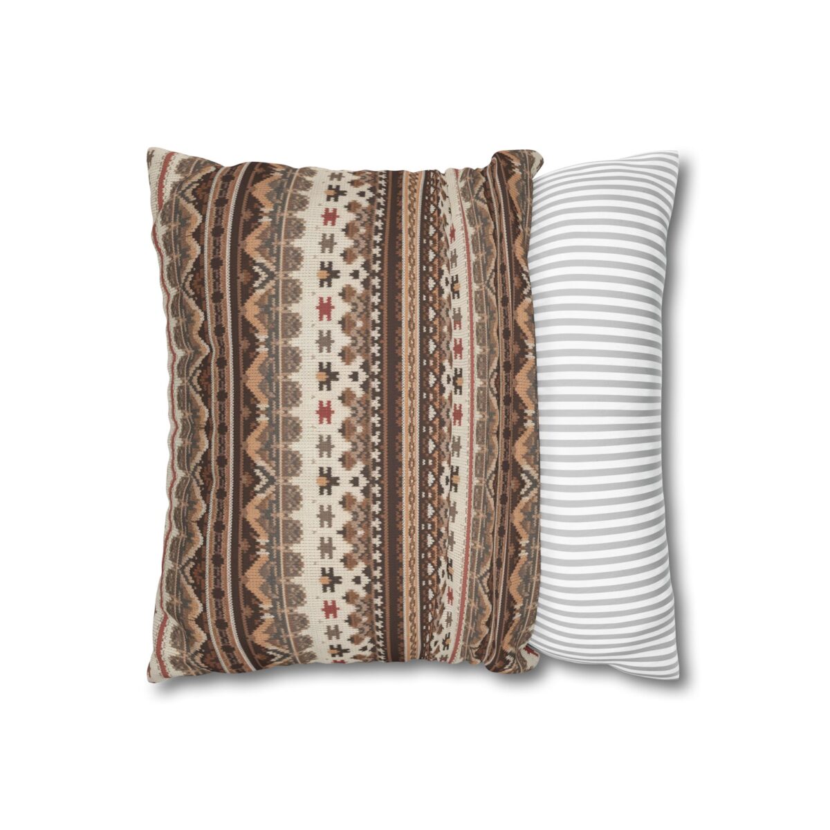Warm Nordic Knit  Faux Suede Square Pillowcase - Image 4