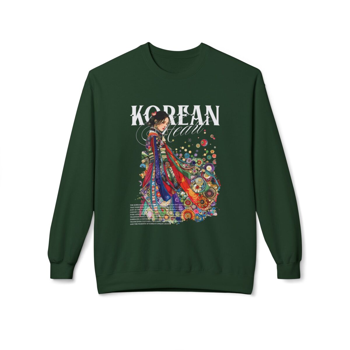 Korean heart Unisex Midweight Softstyle Fleece Crewneck Sweatshirt - Image 9