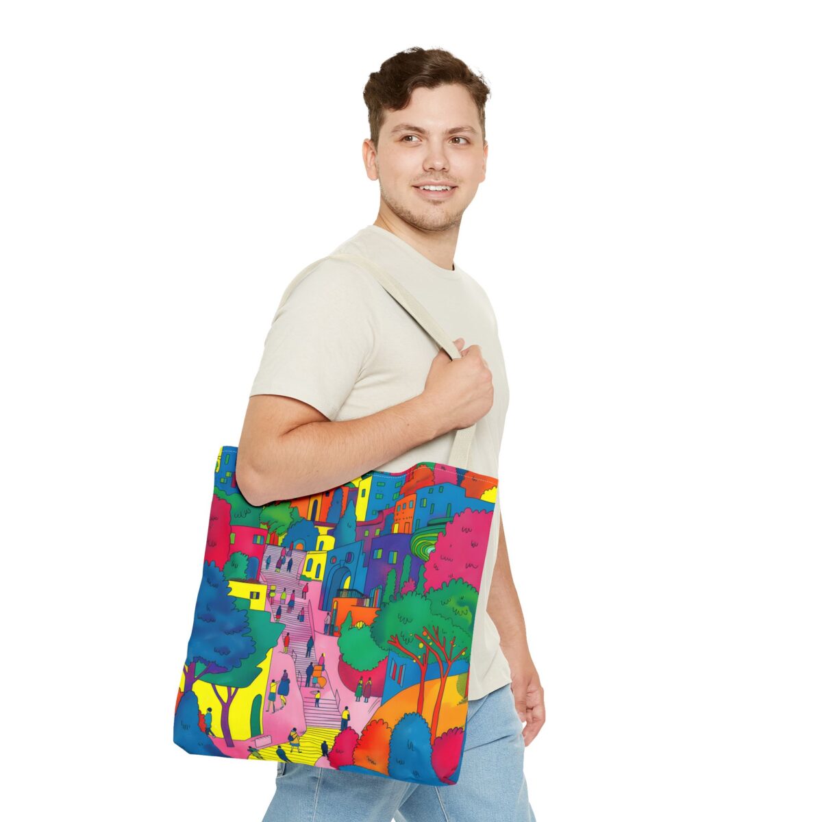 The hillside village in Korea Tote Bag (AOP) - Image 47