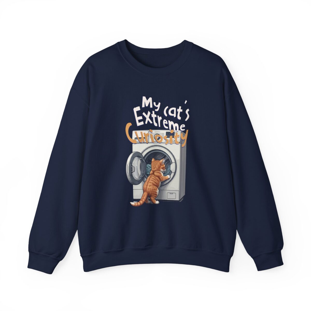 My cat's extreme curiosity Unisex Heavy Blend™ Crewneck Sweatshirt - Image 25
