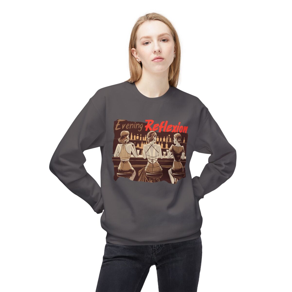 Evening Reflexion Unisex Midweight Softstyle Fleece Crewneck Sweatshirt - Image 11