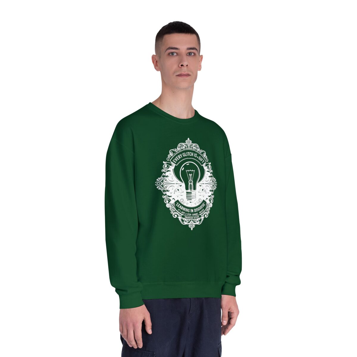 EVERY GLITCH IS A GIFT Unisex NuBlend® Crewneck Sweatshirt - Image 11