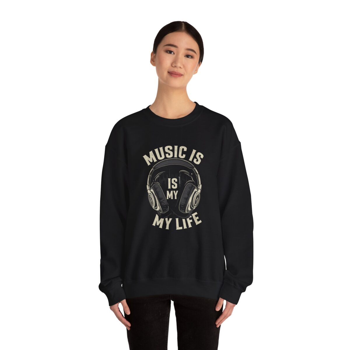 Music is my life Unisex Heavy Blend™ Crewneck Sweatshirt - Image 4