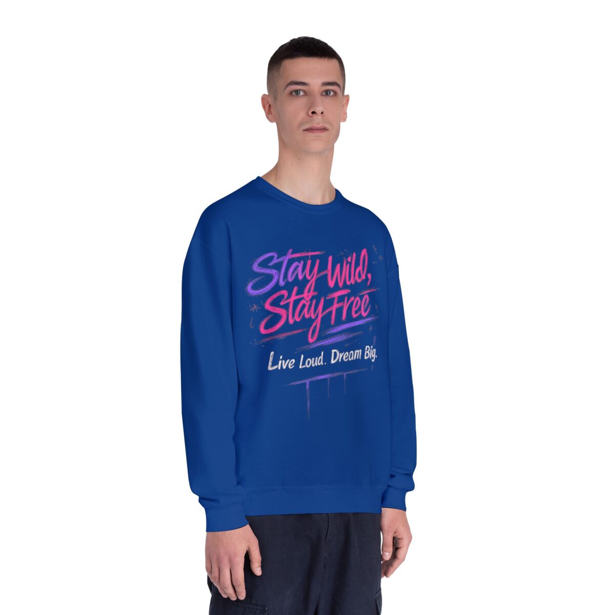 Stay wild Stay free Unisex NuBlend® Crewneck Sweatshirt - Image 19