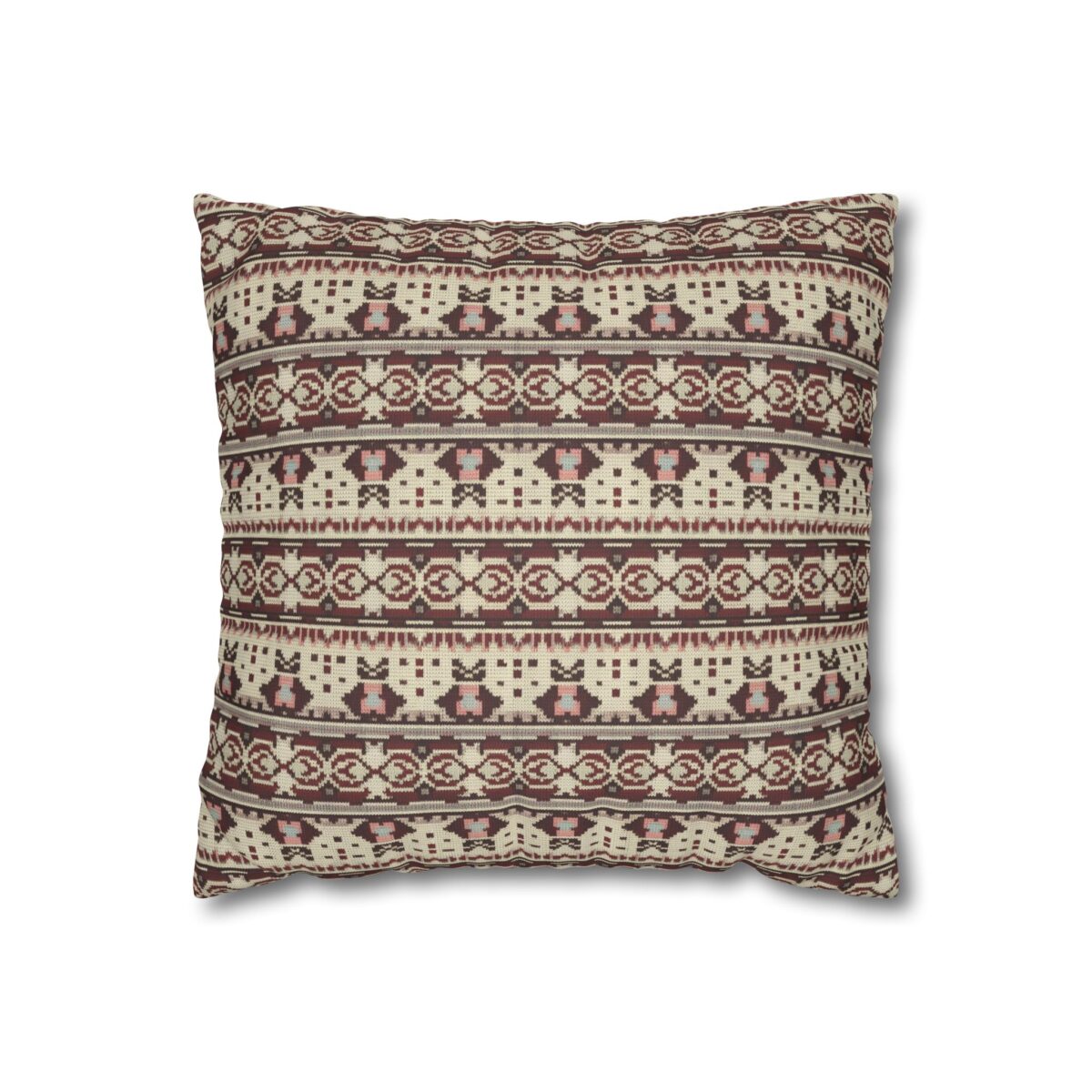Vintage Cozy Faux Suede Square Pillowcase