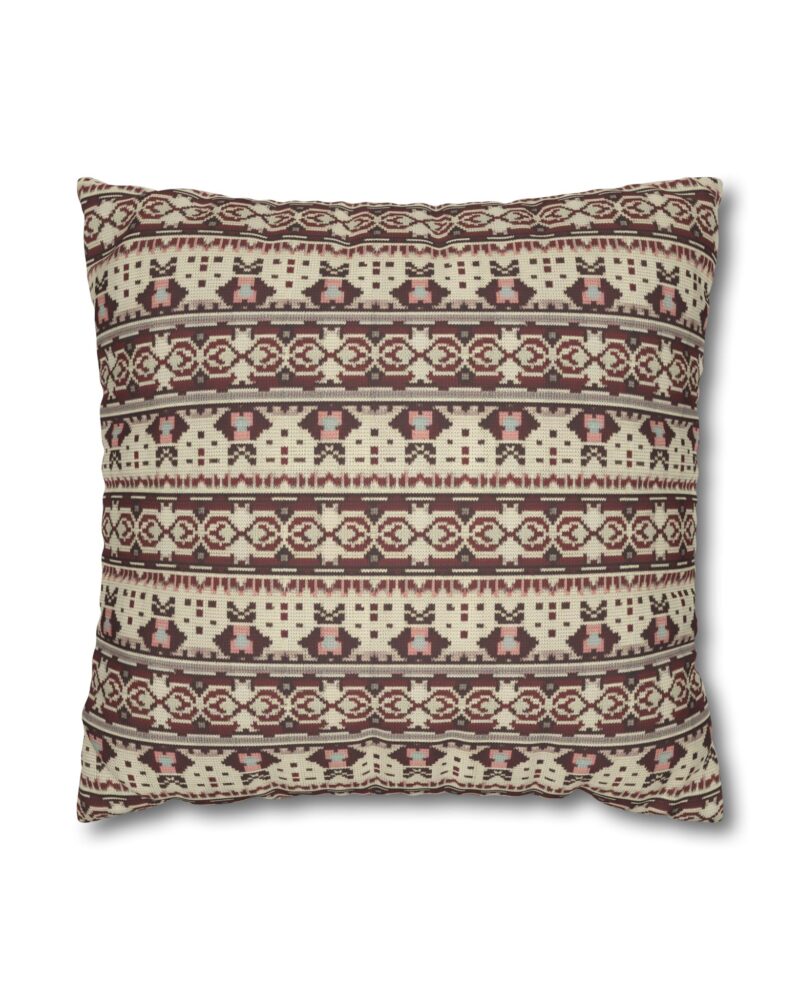 Vintage Cozy Faux Suede Square Pillowcase
