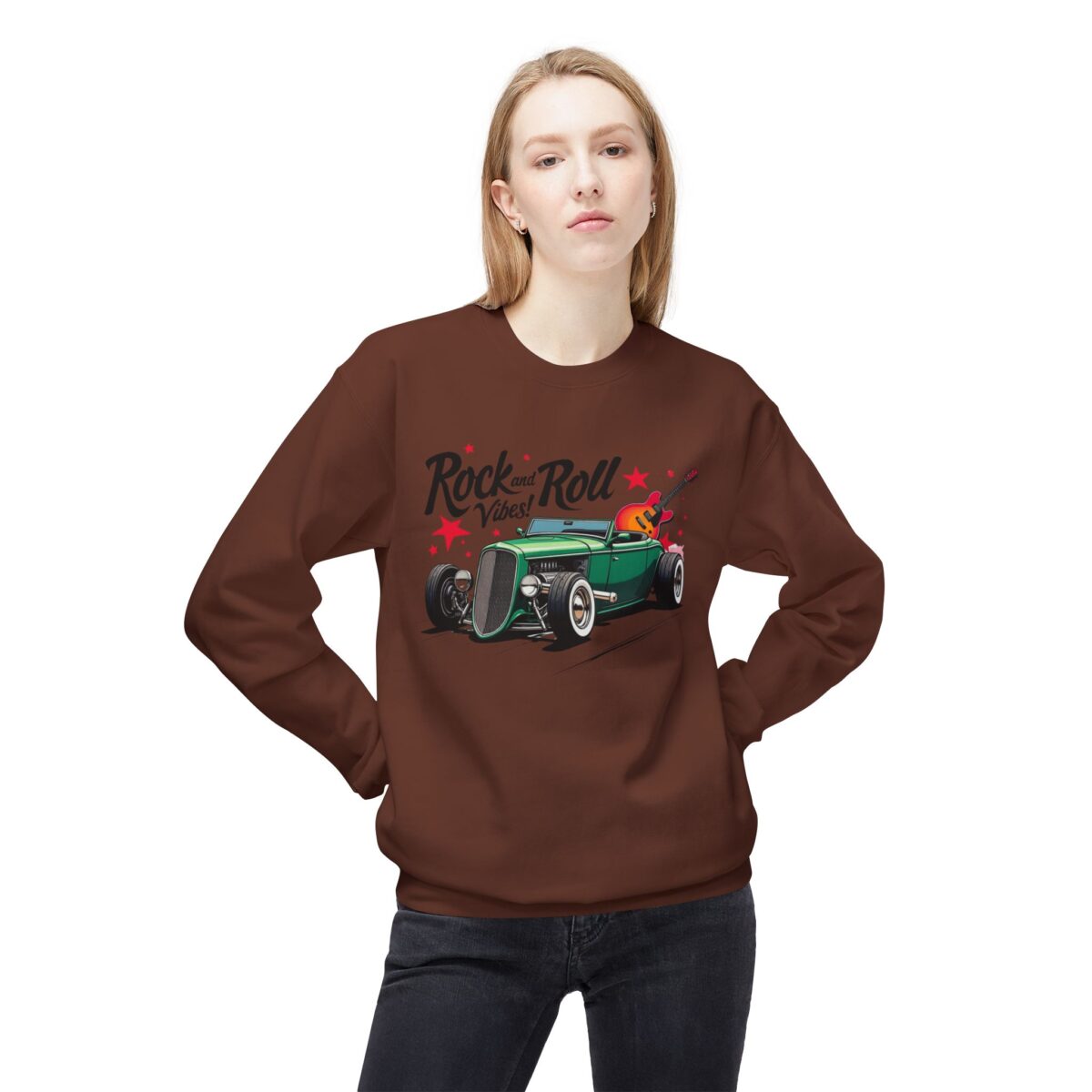 Rock & Roll Vibes Unisex Midweight Softstyle Fleece Crewneck Sweatshirt - Image 7