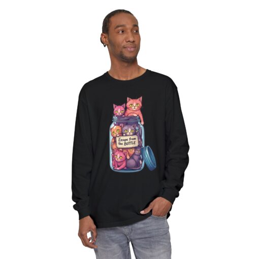 Escape from the bottle Unisex Garment-dyed Long Sleeve T-Shirt - Image 63
