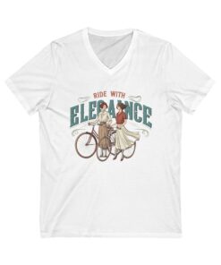 Ride with elegance Unisex Jersey Short Sleeve V-Neck Tee