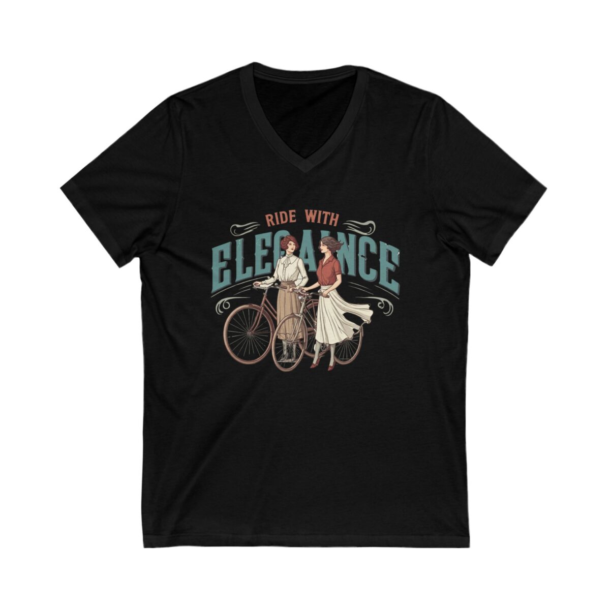 Ride with elegance Unisex Jersey Short Sleeve V-Neck Tee - Image 5