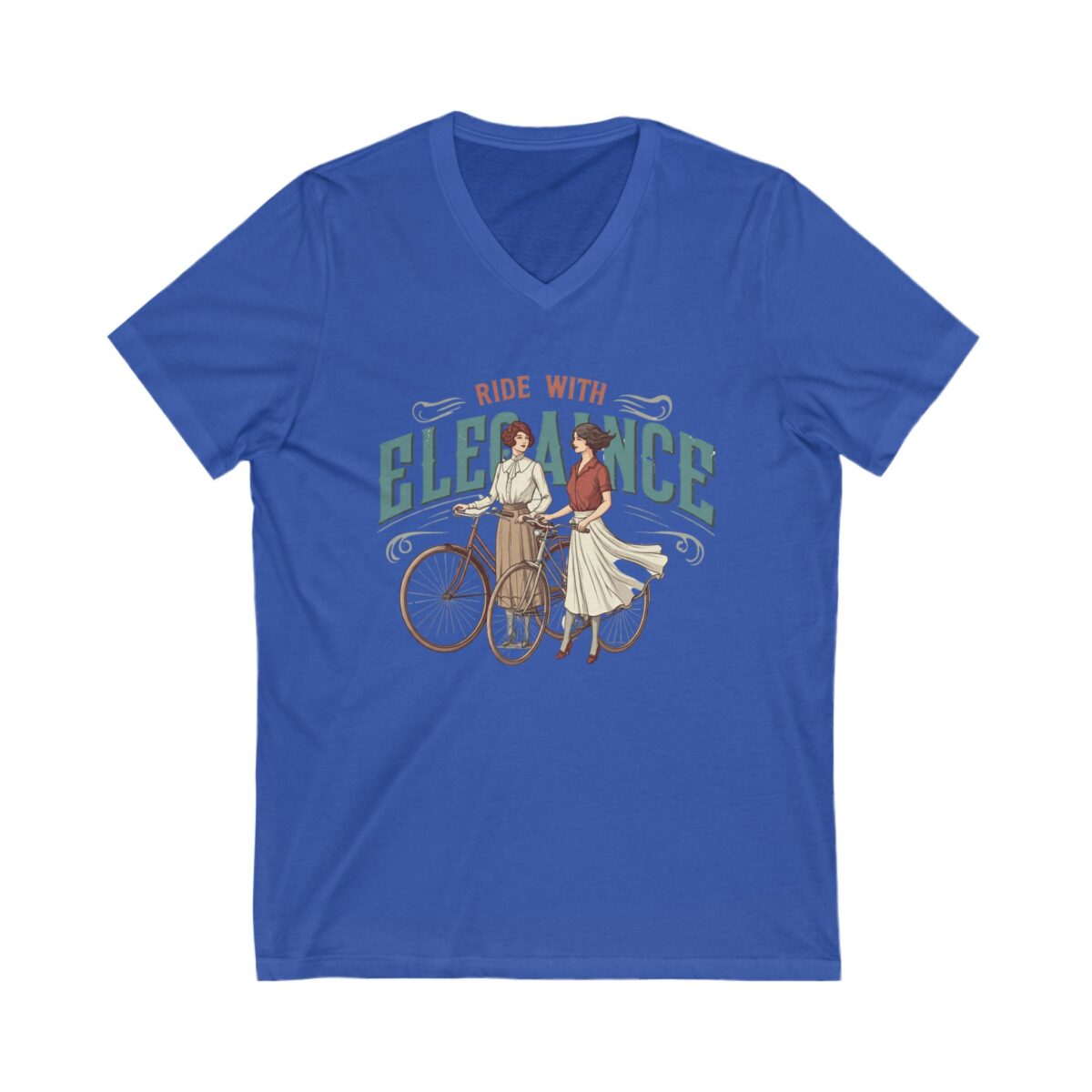 Ride with elegance Unisex Jersey Short Sleeve V-Neck Tee - Image 9