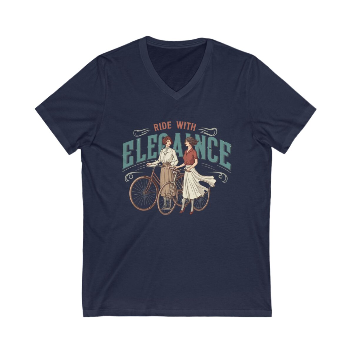 Ride with elegance Unisex Jersey Short Sleeve V-Neck Tee - Image 11