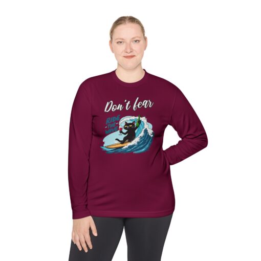 Don't fear, ride the wave Unisex Lightweight Long Sleeve Tee - Image 28
