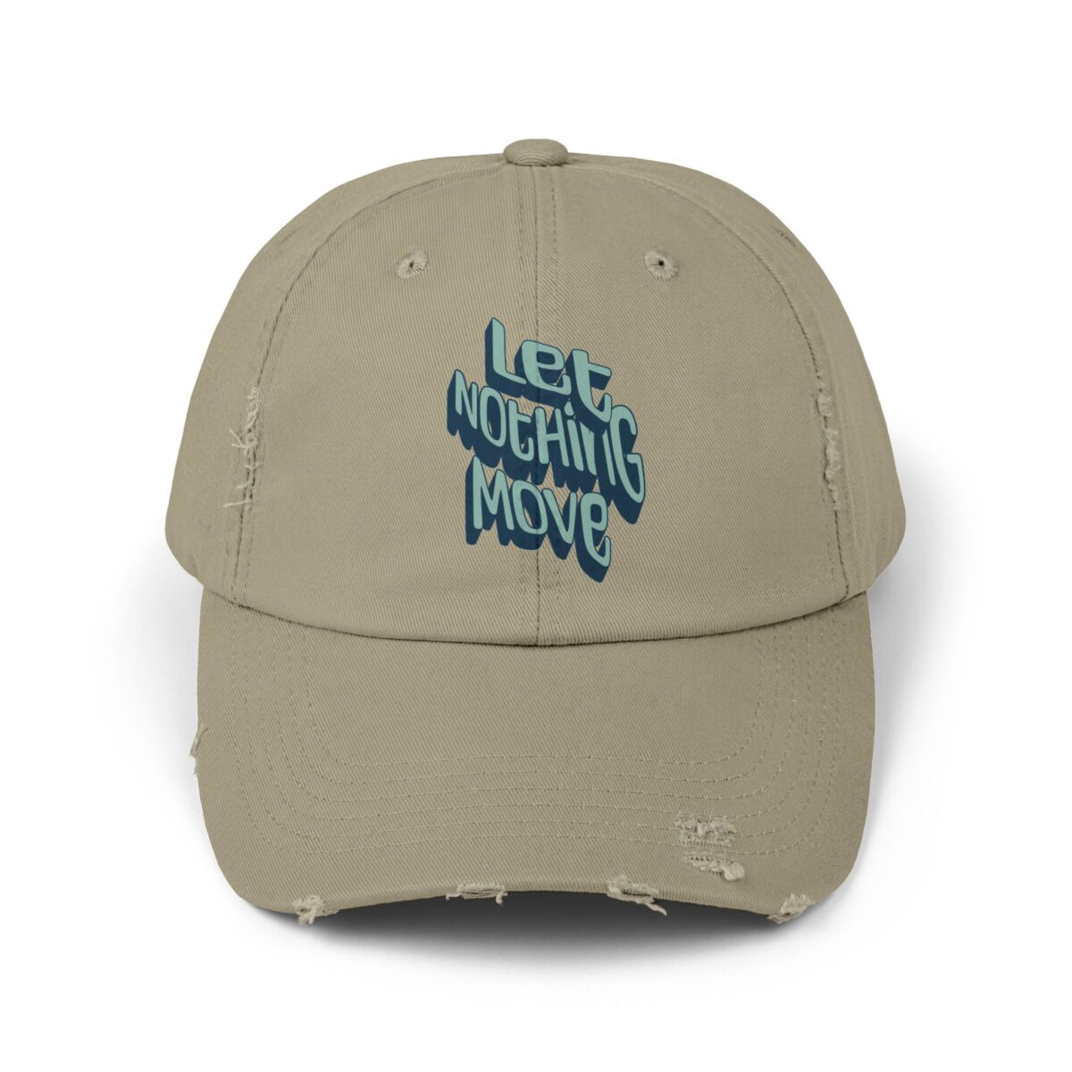 Let nothing move Unisex Distressed Cap - Image 5