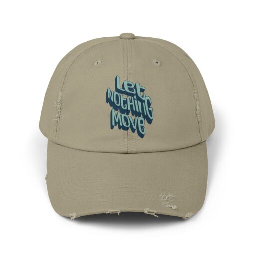 Let nothing move Unisex Distressed Cap - Image 5