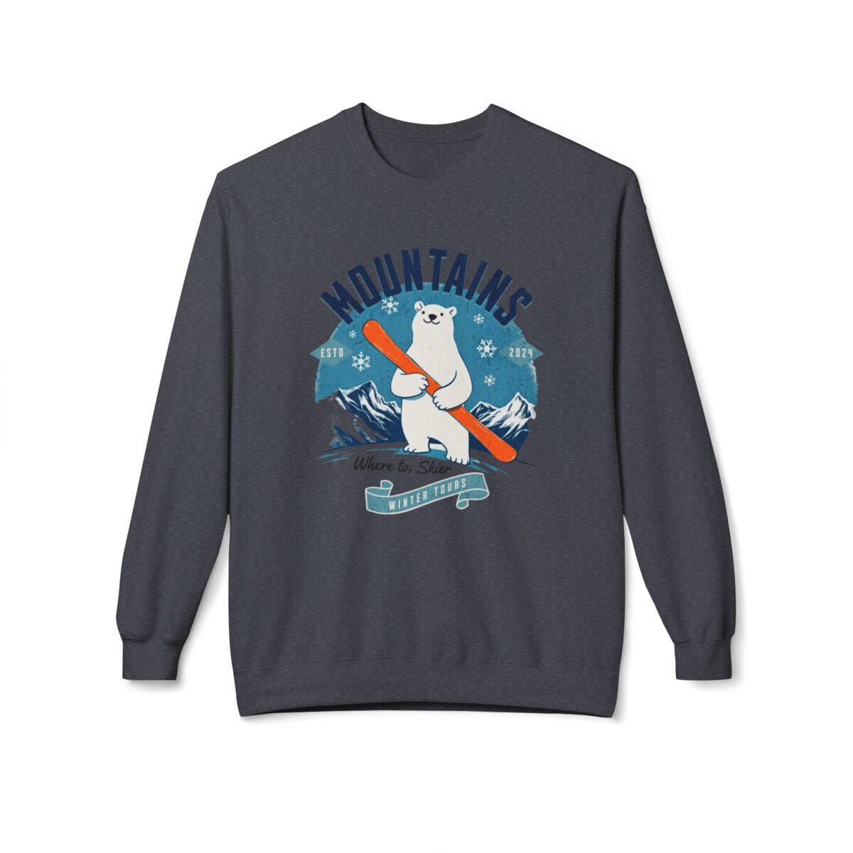 Mountains Unisex Midweight Softstyle Fleece Crewneck Sweatshirt - Image 21
