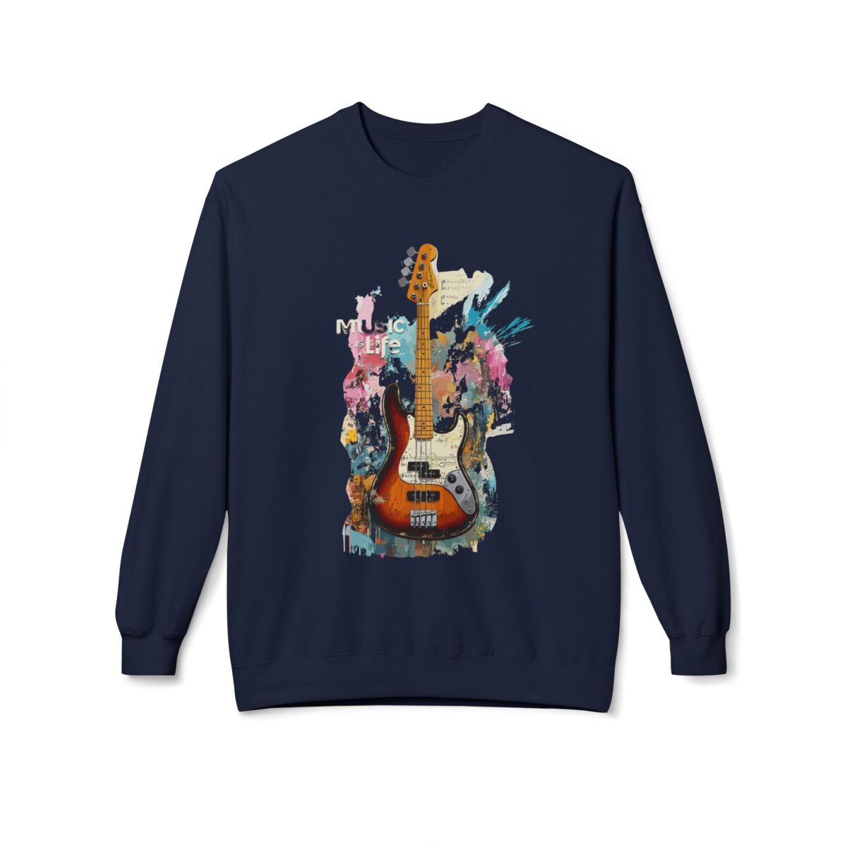 Music is life Unisex Midweight Softstyle Fleece Crewneck Sweatshirt - Image 9
