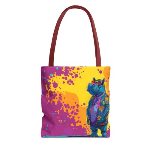Stylish Hippo Tote Bag (AOP) - Image 13