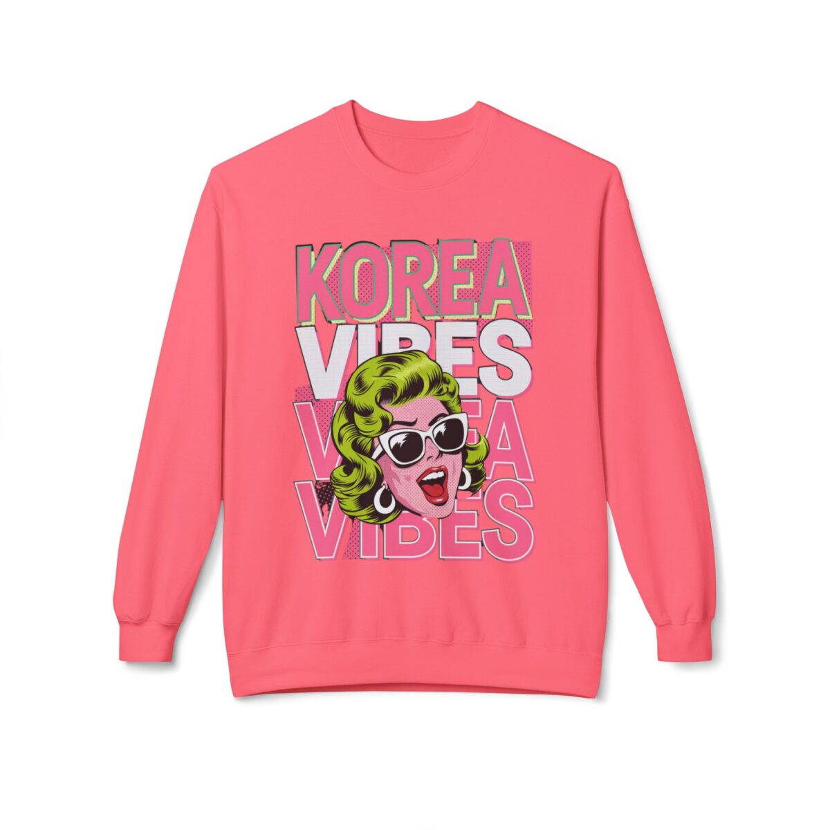 Korea Vibes Unisex Midweight Softstyle Fleece Crewneck Sweatshirt - Image 17