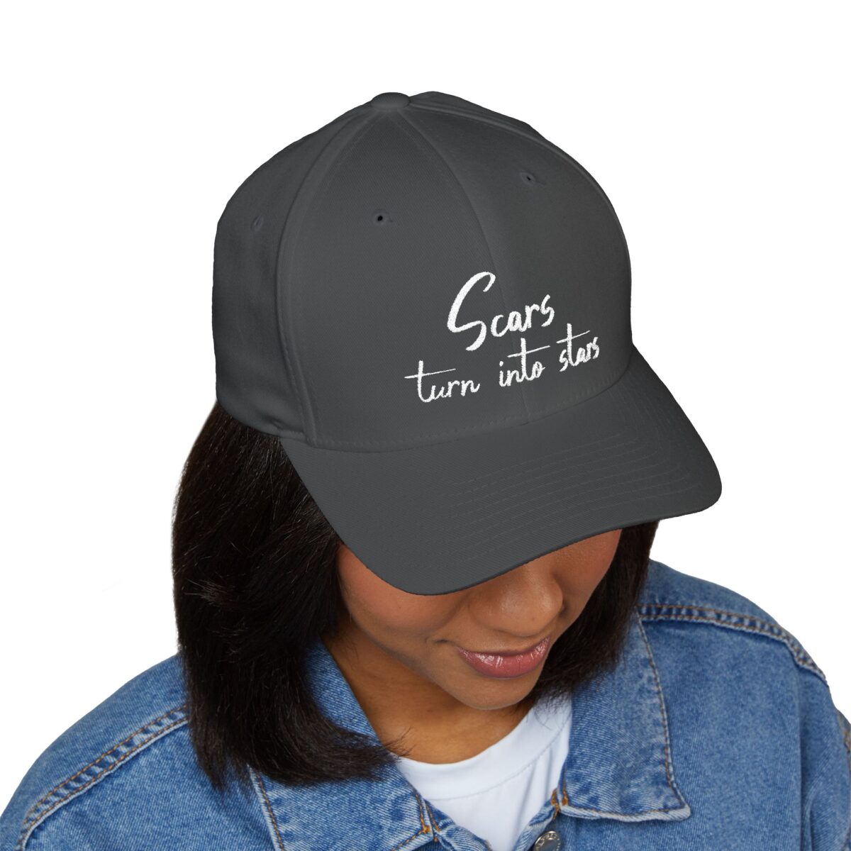 Embroidered Cap - 'Scars Turn Into Stars' Inspiring Quote - Image 7