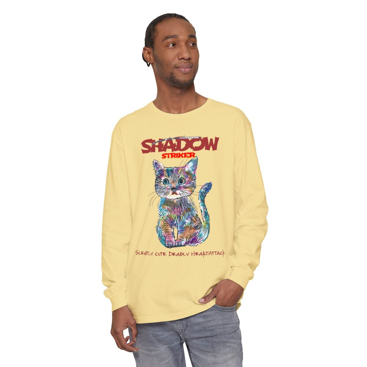 Shadow Striker Unisex Garment-dyed Long Sleeve T-Shirt - Image 23