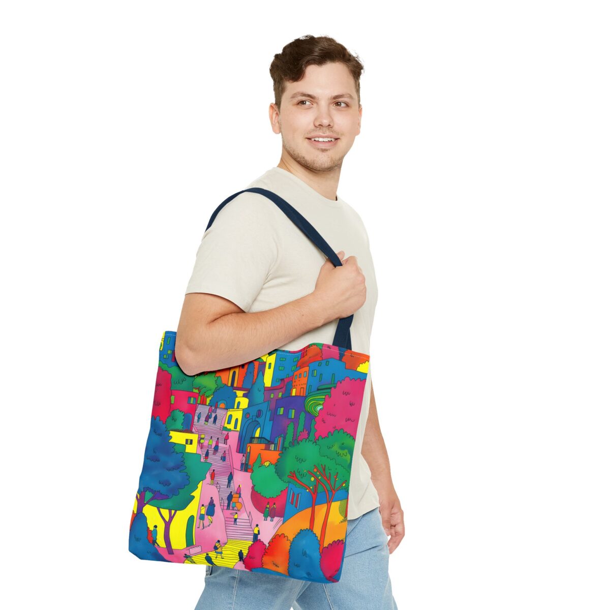 The hillside village in Korea Tote Bag (AOP) - Image 59