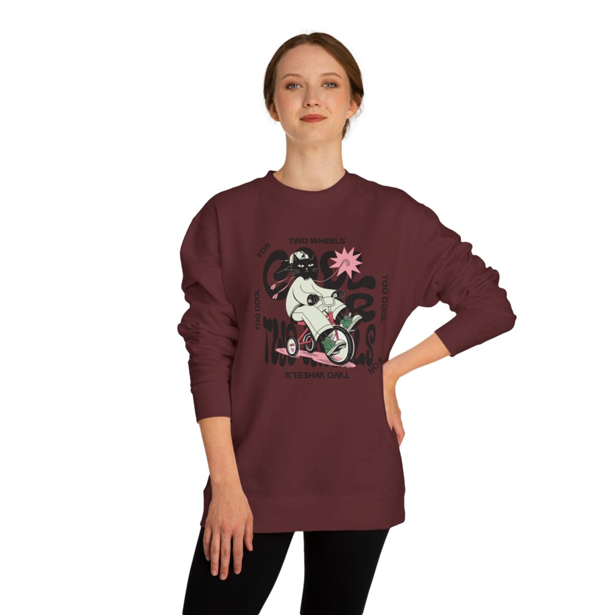 Too cool for two wheels Unisex Crew Neck Sweatshirt - Image 20