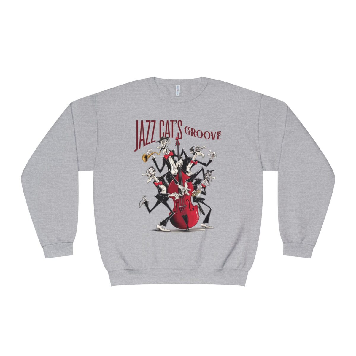 Jazz cat's groove Unisex NuBlend® Crewneck Sweatshirt - Image 25