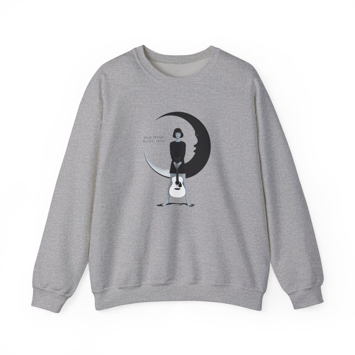 Silent Strings, Moonlit Dreams Unisex Heavy Blend™ Crewneck Sweatshirt - Image 9