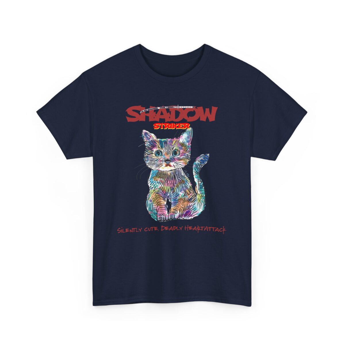 Shadow Cat Unisex Heavy Cotton Tee – Silently Cute, Deadly Design - Image 23