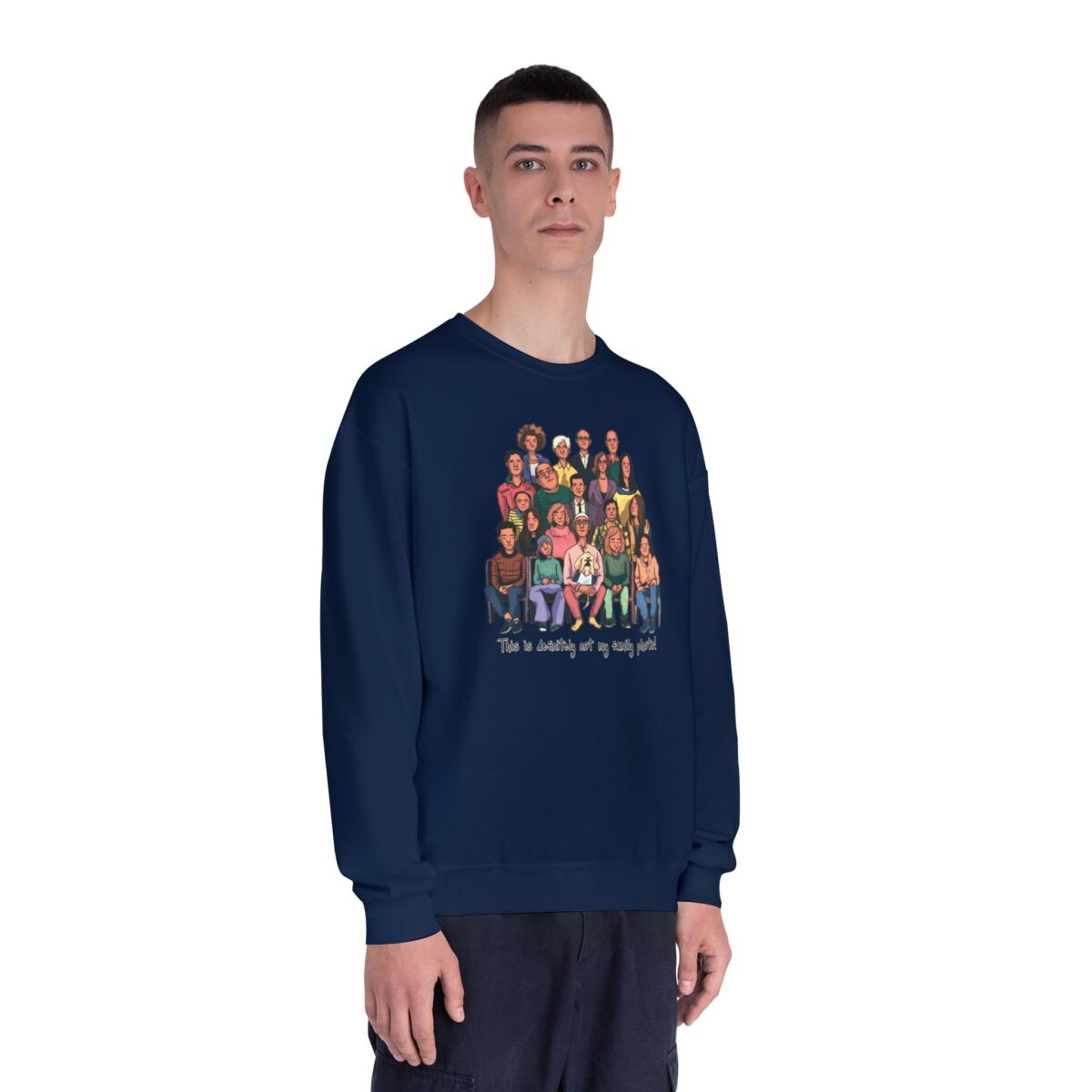 Definitely not my family photo Unisex NuBlend® Crewneck Sweatshirt - Image 23