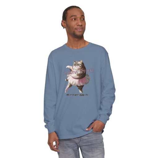 It's not kung fu Unisex Garment-dyed Long Sleeve T-Shirt - Image 11