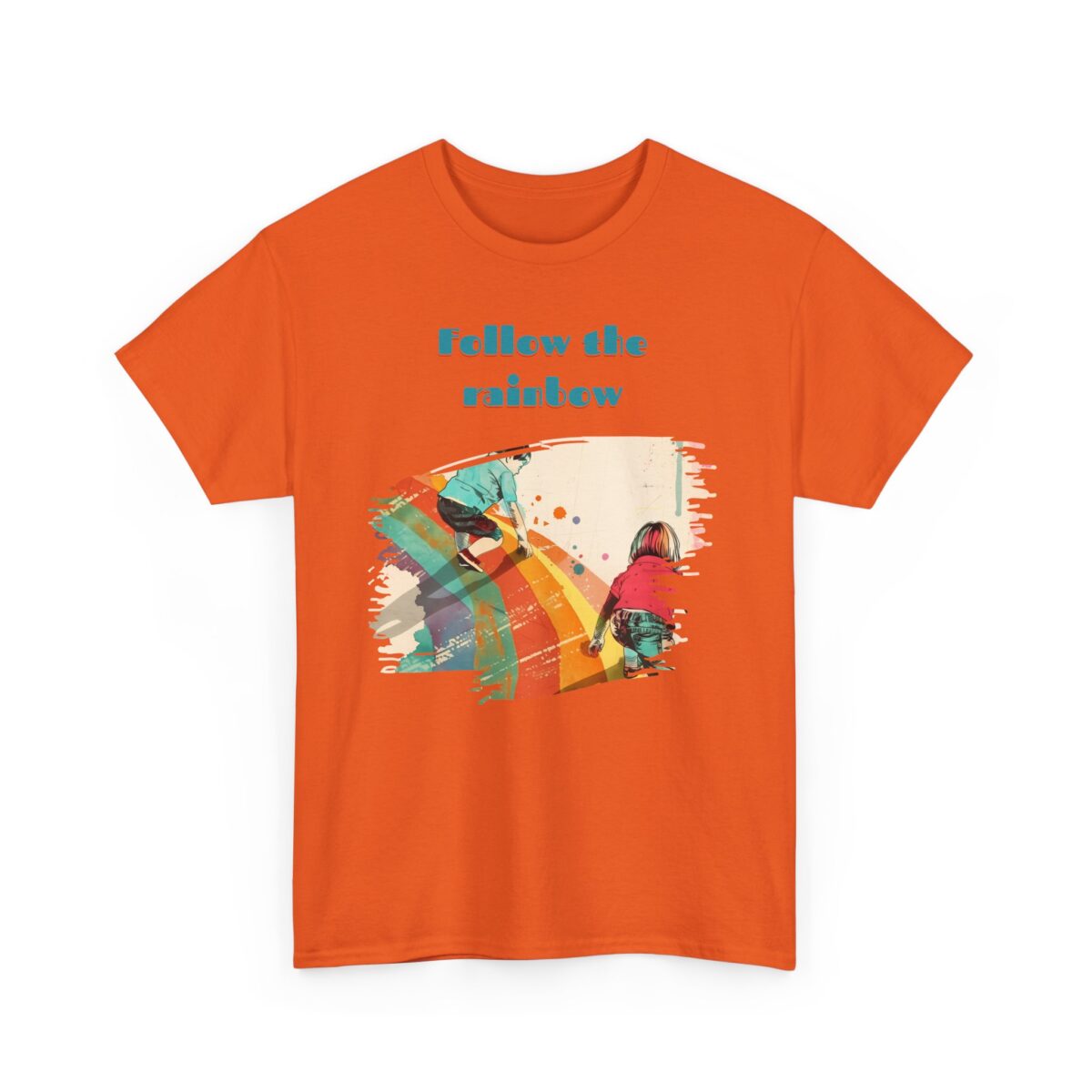 Follow the rainbow Unisex Heavy Cotton Tee - Image 23
