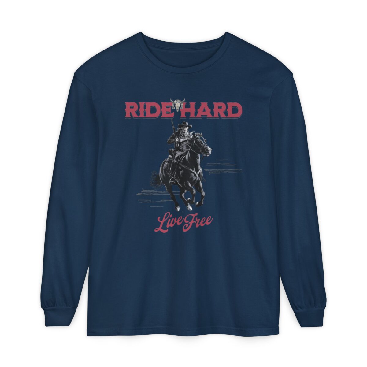 Ride hard Unisex Garment-dyed Long Sleeve T-Shirt - Image 21