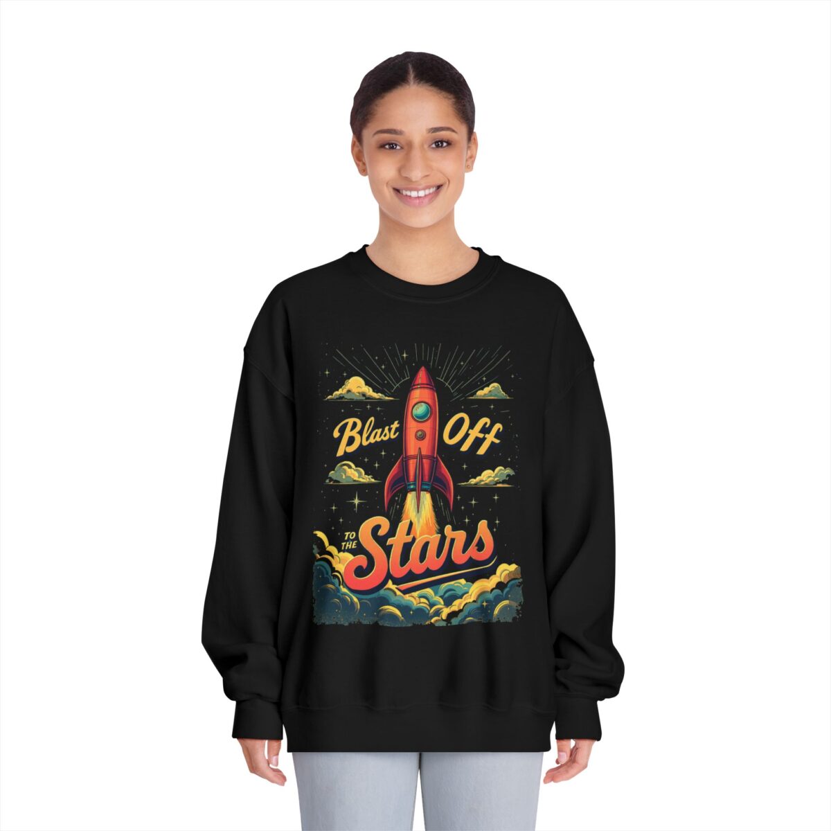 Blast off Unisex DryBlend® Crewneck Sweatshirt - Image 3