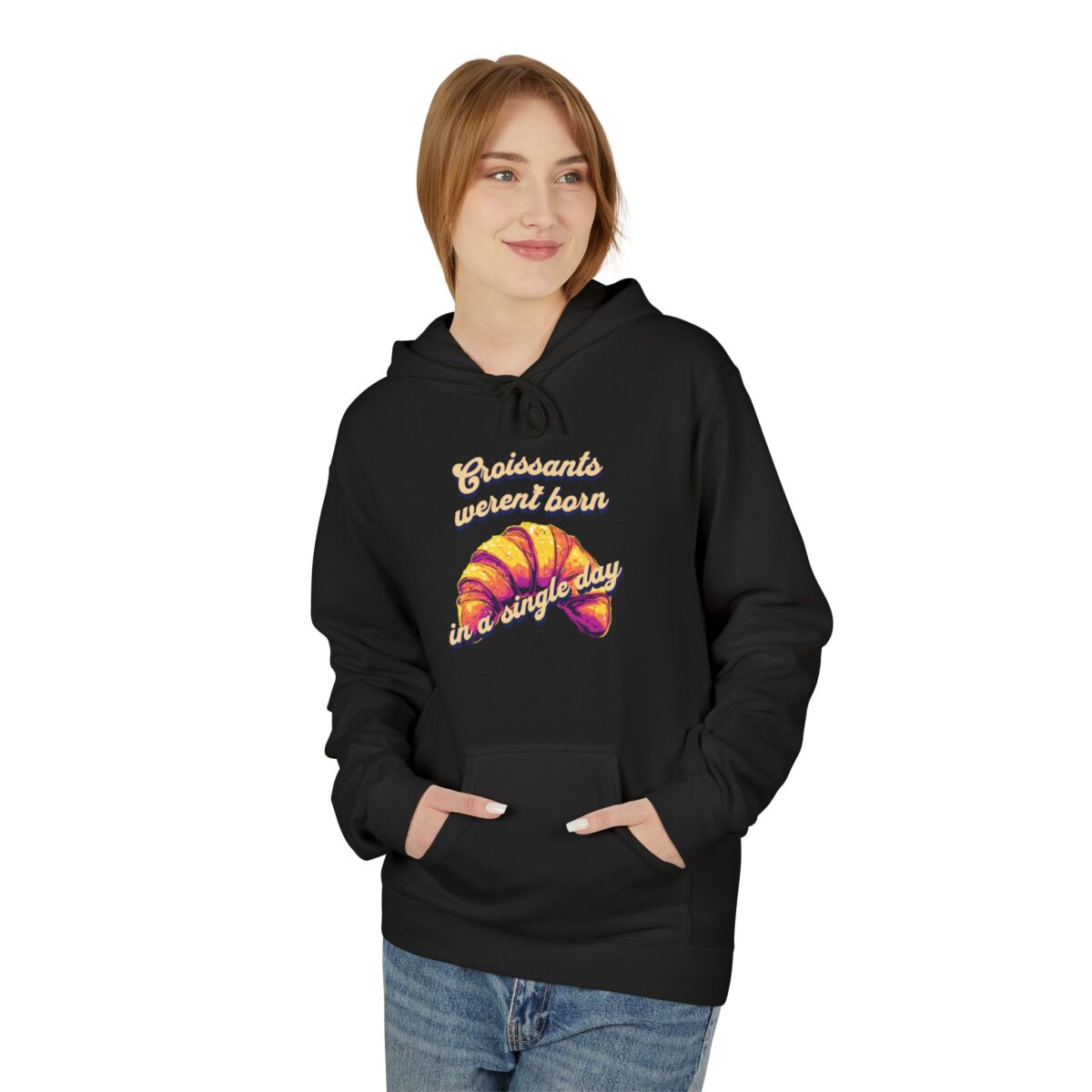 Croissants weren't born in a single day Unisex Midweight Softstyle Fleece Hoodie - Image 7