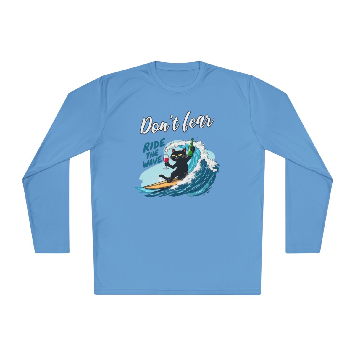 Don't fear, ride the wave Unisex Lightweight Long Sleeve Tee - Image 17