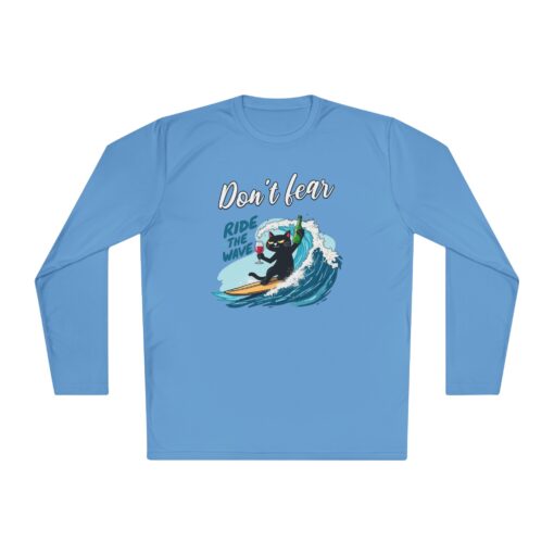 Don't fear, ride the wave Unisex Lightweight Long Sleeve Tee - Image 17