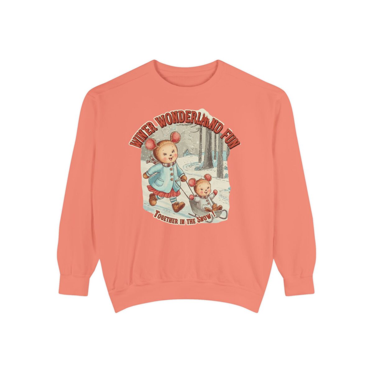 Winter wonderland fun Unisex Garment-Dyed Sweatshirt