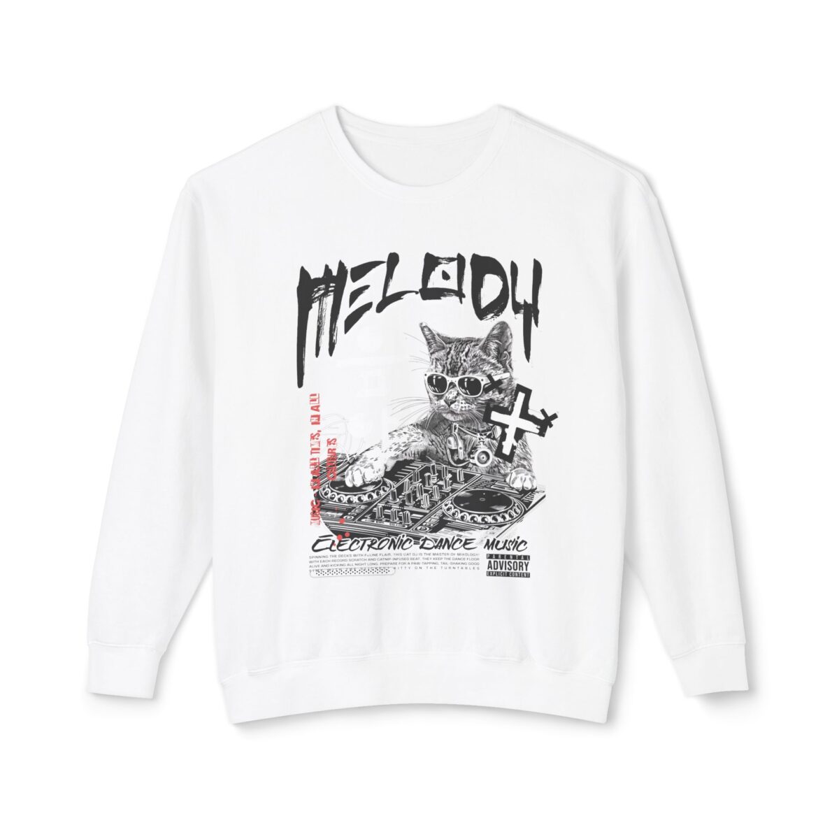 Melody Unisex Lightweight Crewneck Sweatshirt