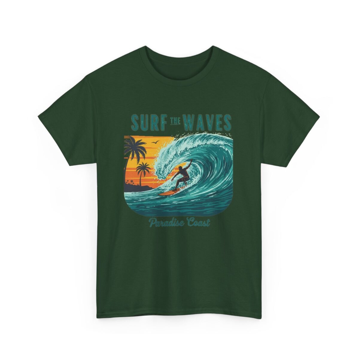 Surf the waves Unisex Heavy Cotton Tee - Image 27
